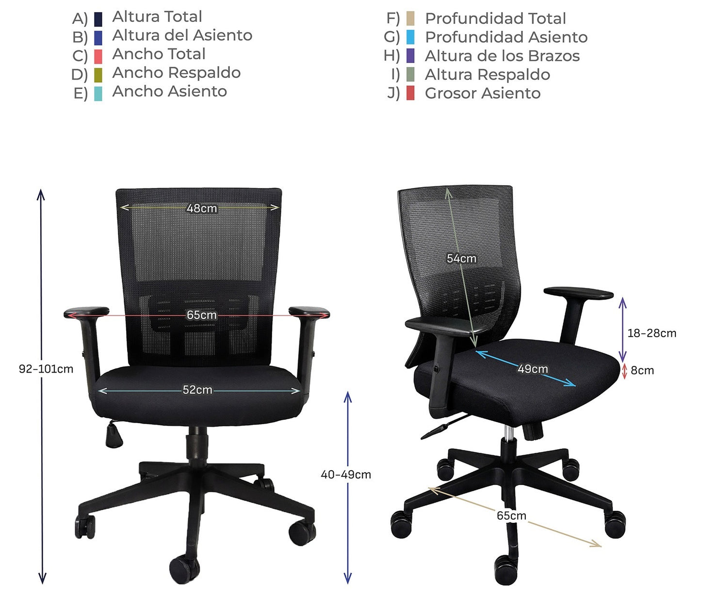 Silla de Oficina Jasper J  |Taupo Base