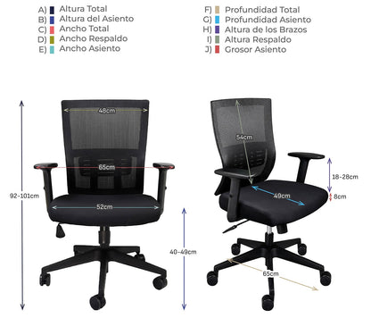 Silla de Oficina Jasper J  |Taupo Base
