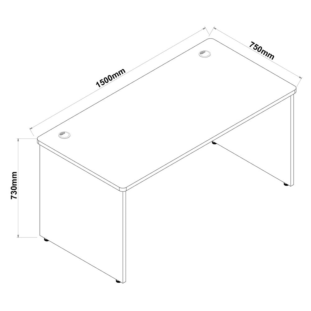 Escritorio de Trabajo 1500 Blanco