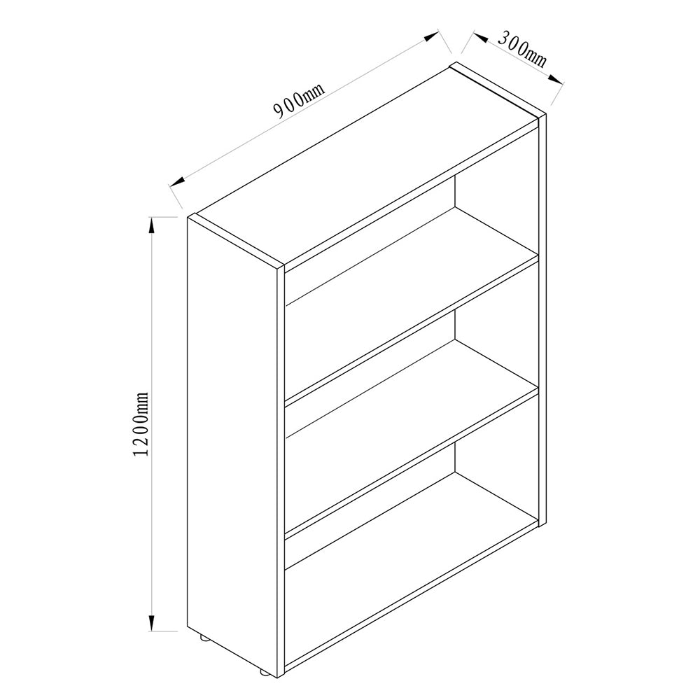 Librero 2 Repisas 1200 Blanco