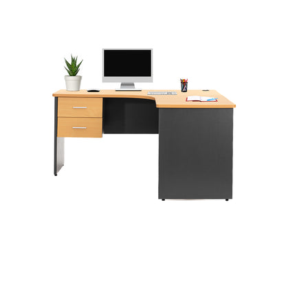 Escritorio de trabajo en L con Cajones 1500