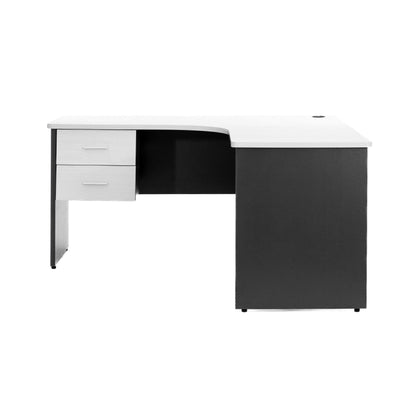 Escritorio de trabajo en L con Cajones 1500 Blanco