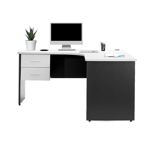 Escritorio de trabajo en L con Cajones 1500 Blanco