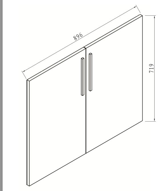 Set de 2 puertas para librero 1800