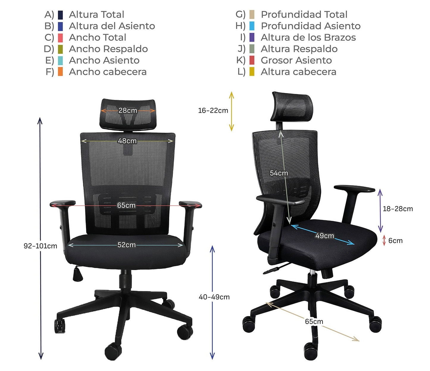 Taupo Active | Silla de Oficina Jasper J