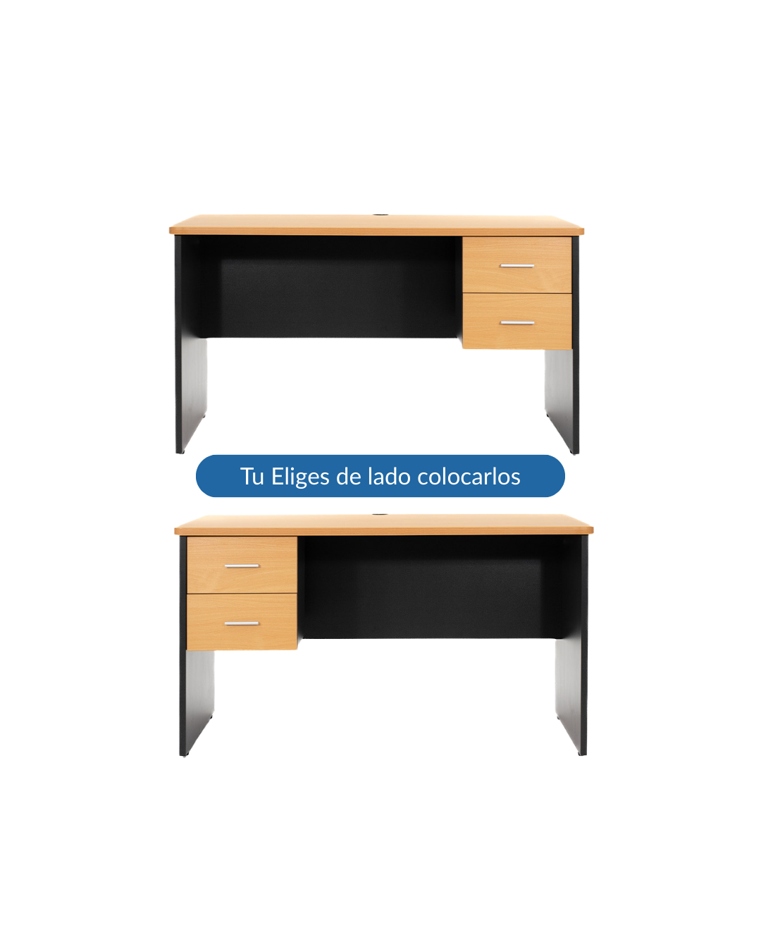 Escritorio de Trabajo con Cajones 1200